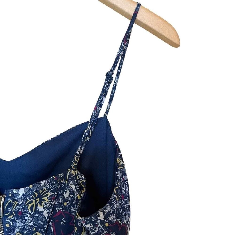 Pins and Needles Blue Floral Mini Dress Sleeveless V-Neck Size 2 - Picture 7 of 8
